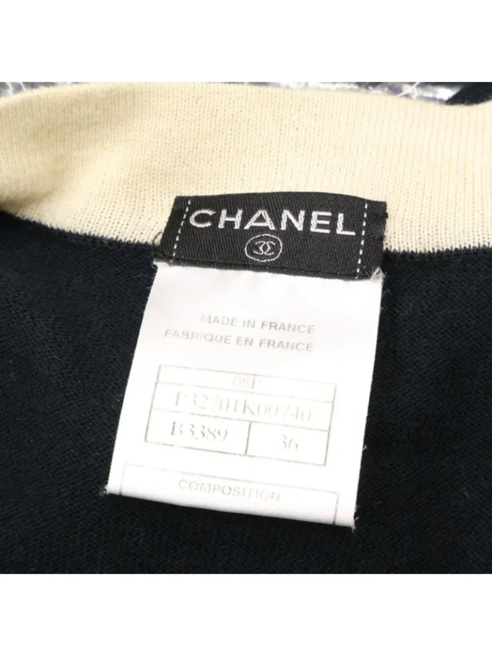Chanel CC Logo Handshake Cashmere Blend Long Cardigan 36